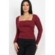 thumbnail image 1 of Top de Cuello Cuadrado Fruncido, 1 of 5