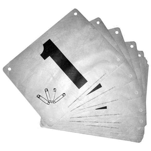 Dorsales para carrera 19 x 15 cm resistentes al clima con imperdibles