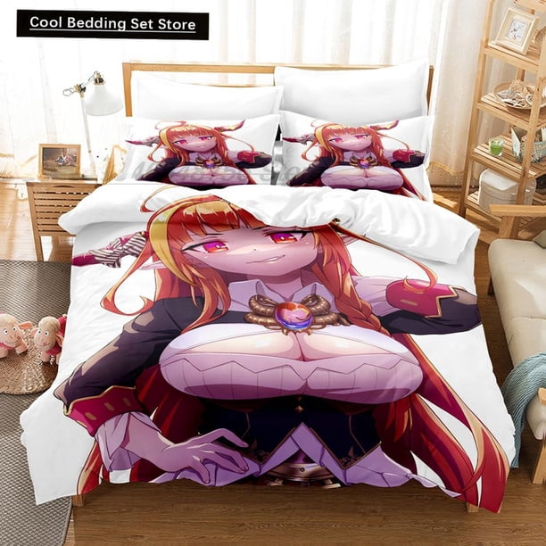 Anime Kawaii Girls Kiryuu Coco Bedding Set Twin Full Size Bed Set Teenager Bedroom Duvetcover Sets Bed Sheets