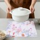 thumbnail image 4 of Juego de 6 Manteles Individuales de Estilo Rústico para Decoración de Mesa de Comedor Interior y Exterior Lavables con Diseño Floral Blanco 45*30cm, 4 of 6