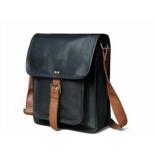 Cartera Bandolera Sharo Retro Cuero Bicolor