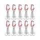 thumbnail image 1 of 10 Uds. Estacas portátiles para campaña, cvija de ancje para cubierta con herramienta de hebil de resorte, pinzas de mosquetón para , ROJO, 1 of 5