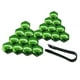 thumbnail image 2 of 20 cubiertas protectoras para tuercas de rueda de coche, decoración exterior, universales, con herramienta de clip, antióxido, para pernos de neumátic Verde 19mm, 2 of 5