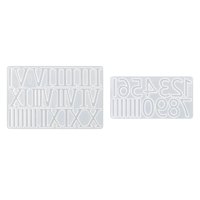 Magideal - Fundición De Resina De Molde De Números Que Incluye Números Arábigos Y Romanos Prácticos, Herramientas De Fabricación De Bricolaje, Modelo De Silicona