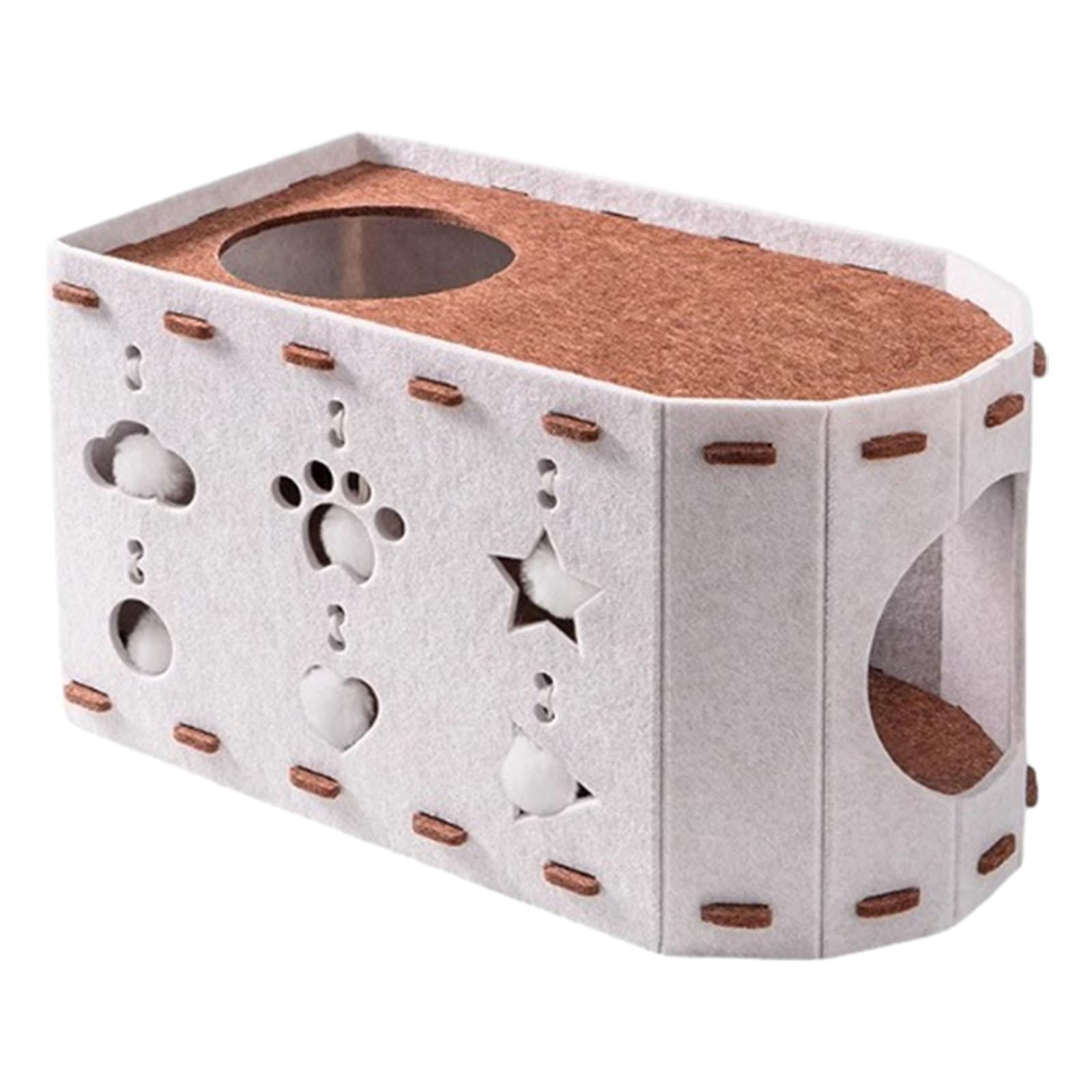 Magideal - Casa Para Gatos Para Varios Gatos, Resistente Al Desgaste, Accesorio Portátil Para Mascotas Con Agujero Interactivo, Almohadilla Resistente Para Rasca