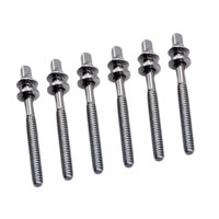 Bothyi - 6 Uds Varillas De Tensión De Tambor M5 Tornillos De Montaje De Lengüeta De Tambor Para Accesorios De Percusión Construir M5X45Mm