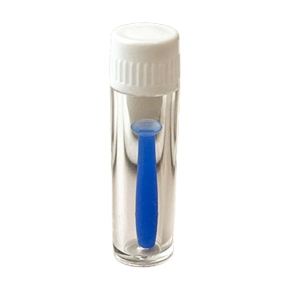 Herramienta para lentes de contacto Tiosen con émbolo de silicona suave, azul