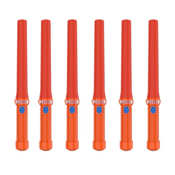 Bastones LED de control de tráfico ITENGHUA de 16 cm con pilas, 6 unidades