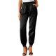 thumbnail image 1 of INSPIRE CHIC Pantalones de Satén para Mujer con Cintura Elástica y Cordón, Pierna Recta, Largo al Tobillo, Joggers Elegantes con Bolsillo L Negro, 1 of 4