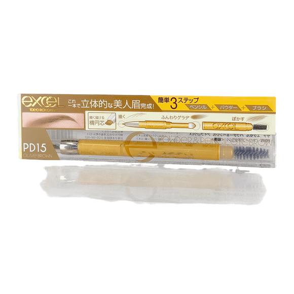 Lápiz de cejas SANA Excel Powder & Pencil EX PD15 Olive Brown