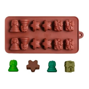 Genérico - Molde Navideño De Silicona Para Chocolate 12 Cav