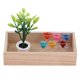 thumbnail image 3 of 1/12 casa de mu?ecas mini caja de madera planta verde escena de cristal de cóctel modelo de decoración, 3 of 5