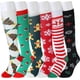 thumbnail image 1 of 6 Pairs Christmas Socks Coldeul Patterned Invierno Compression Socks Novelty Mujeres Christmas Stocking Fancy Suave Grueso Christmas Running Socks Knee High Holiday Socks para mujeres Hombres, 1 of 7