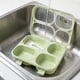 thumbnail image 5 of Caja Bento REGALWOVEN para Adultos, Lonchera con 4 Compartimentos, Tapa Transparente, Resistente a Fugas, Contenedor para Preparación de Comidas para Trabajo y Viajes Verde-2, 5 of 6