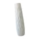 thumbnail image 3 of Jarrón de Suelo Alto para Entrada Florero Cilíndrico Recipiente para Arreglos Y Vaso Moderno con Diseño Texturizado Adecuado para El Rincón Del Salón Blanco, 3 of 5