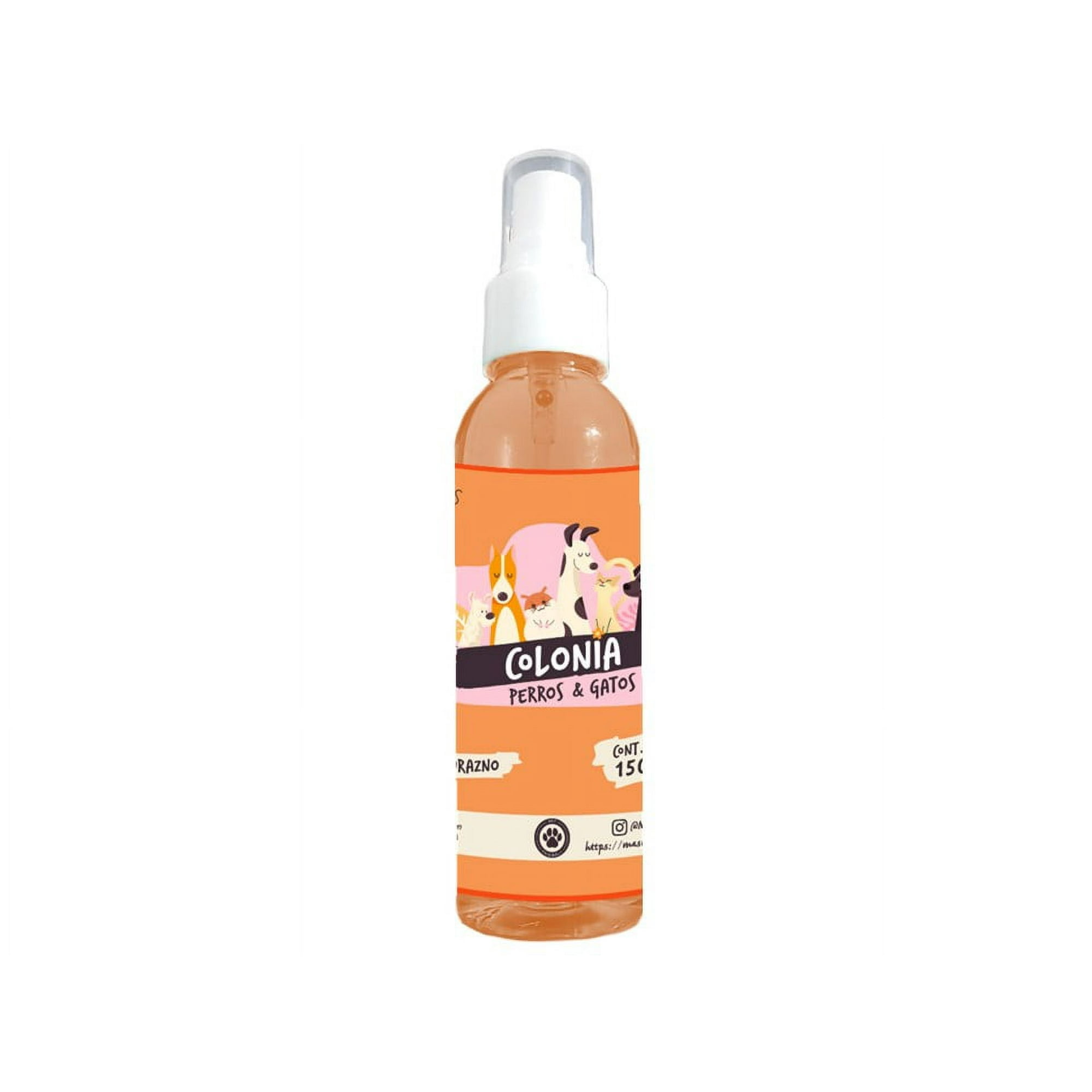 Mascokits - Colonia P/ Perro & Perrito Sin Alcohol 100% Uso Seguro Aroma Durazno 150ml