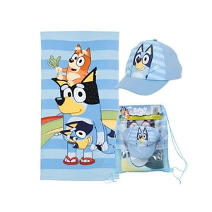 Mashini - Toalla De Baño Niño Niña Con Yoquey Y Bolso Bluey