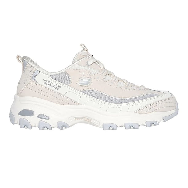 Zapatillas Mujer Skechers Slip-Ins D'Lites-Smooth Nostalgia Beige 150537-NTGY