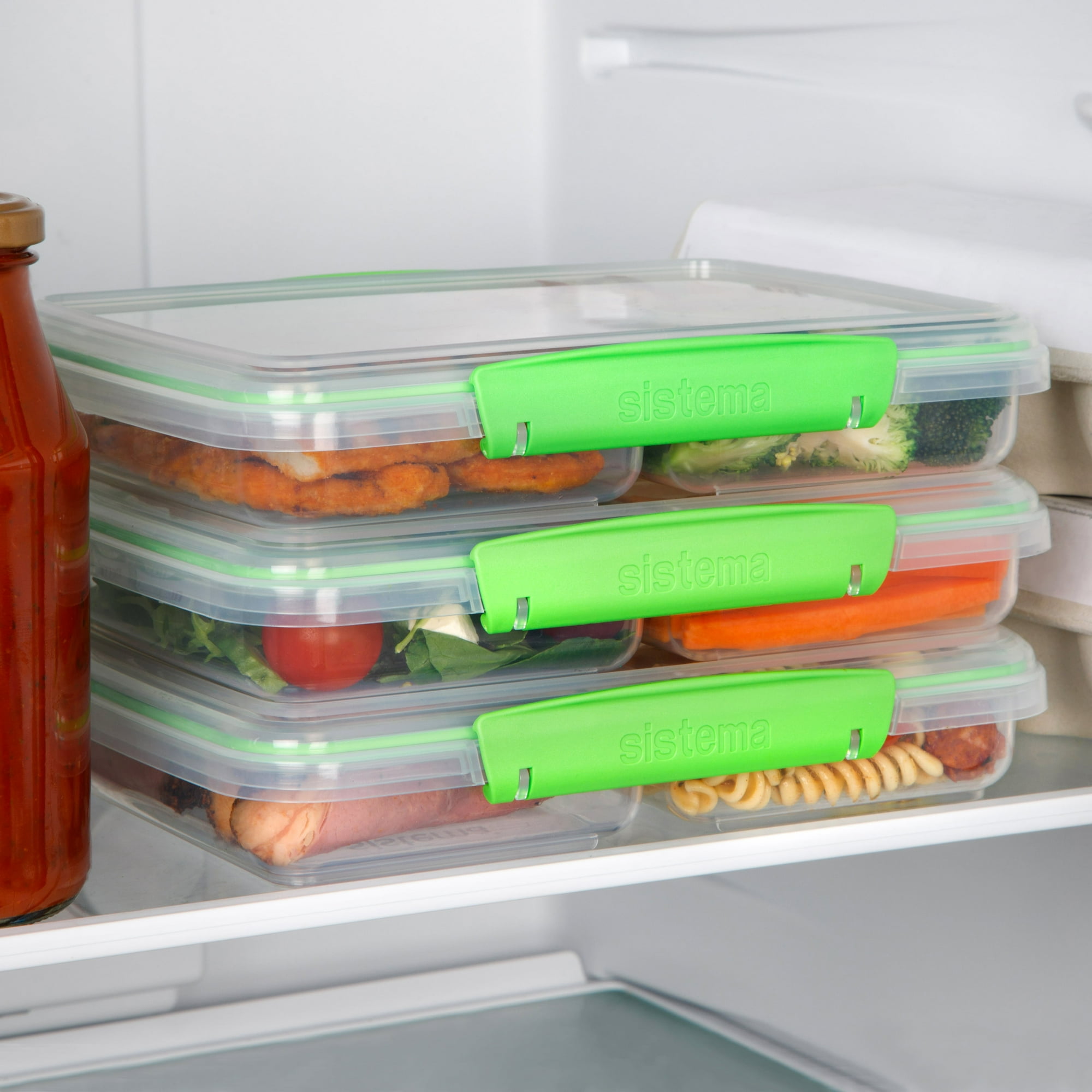 Hermético To Go 820ml De 3 Compartimientos Plástico 1 Pieza, Color Surtido 1 Un 1 Un Sistema