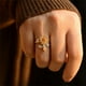 thumbnail image 2 of Anillo girasol giratorio anti estrés ajustable plata 925, 2 of 3