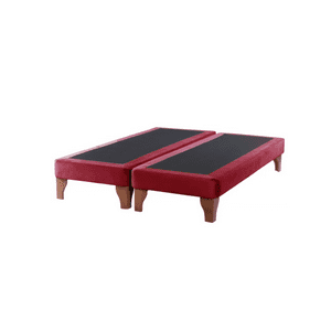 Importclick - Base Dividida Cama Europea 2 Plazas 150X200 Cm Burdeo Felpa