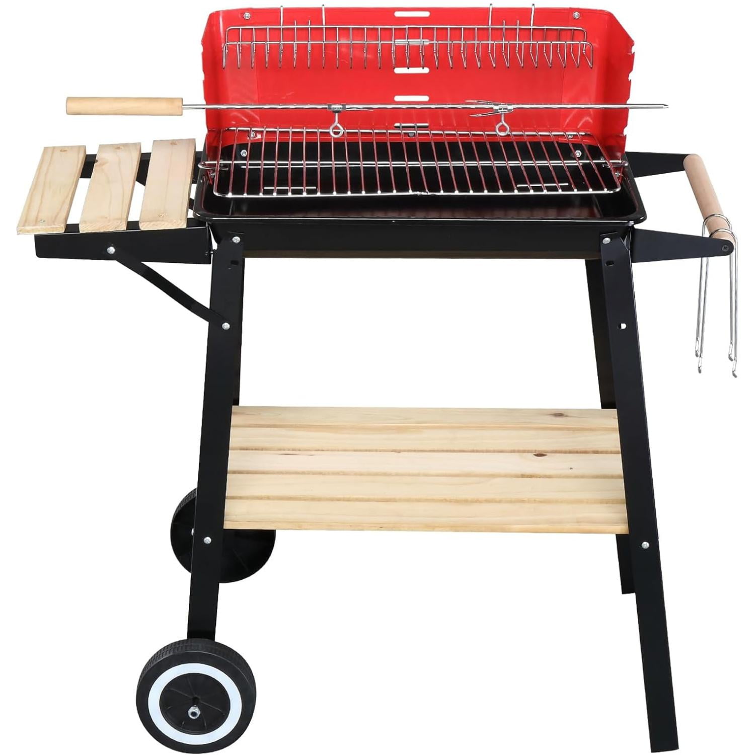 Yep - Parrilla De Asado Con Ruedas Y Bandeja