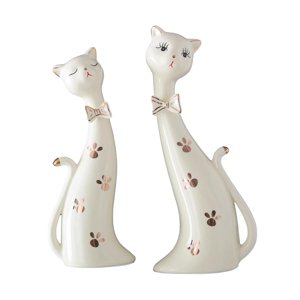 Bothyi - Esculturas De Pareja De Gatos Para Oficina, Sala De Estar, Regalo De Boda, Escultura Abstracta