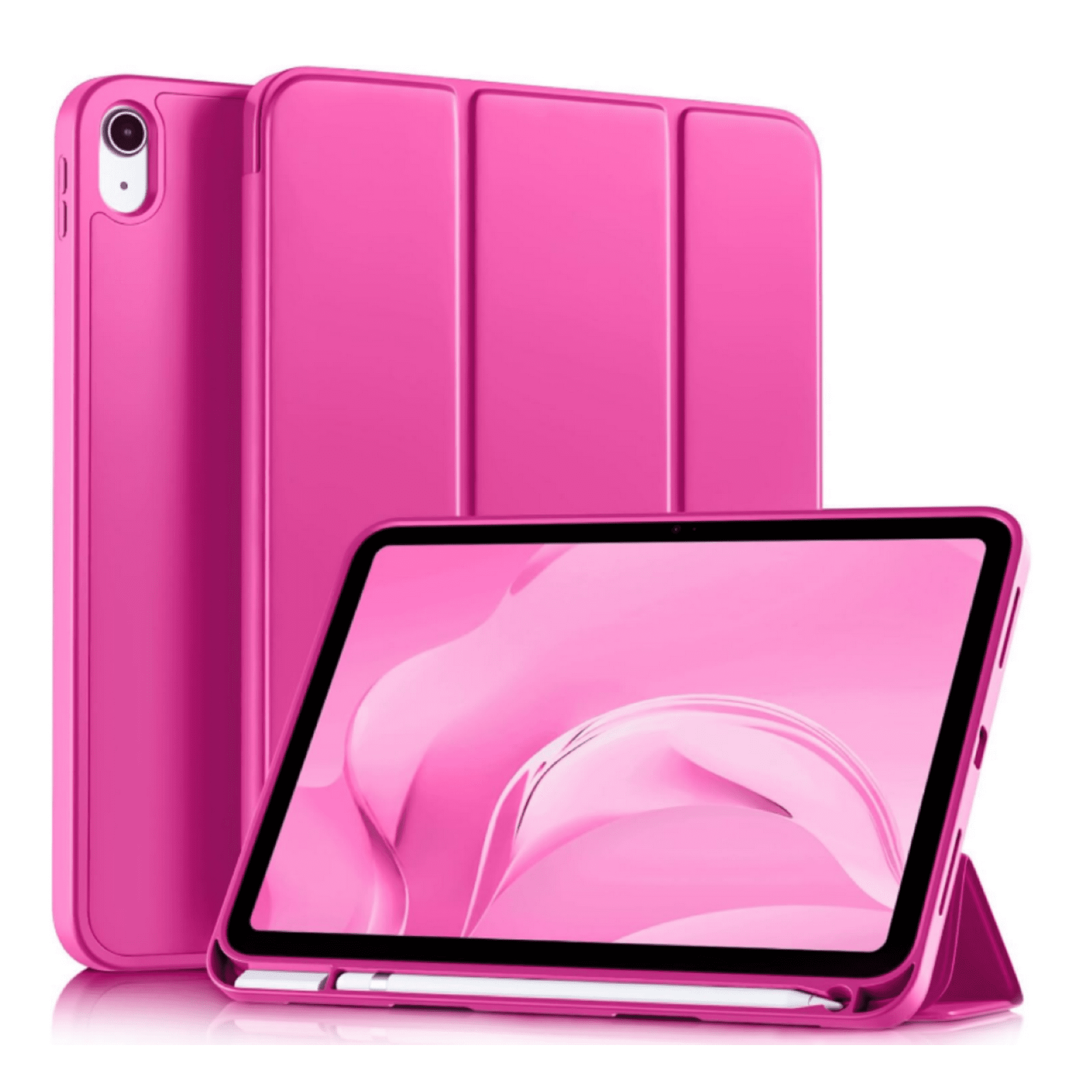Mar Cases - Carcasa Smart Cover Ranura Para Ipad A16 11th 2025 Fucsia