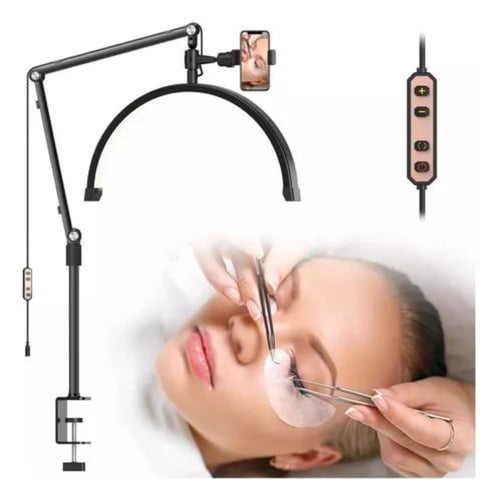 Leon Import - Lámpara De Escritorio Media Luna Luz Led Con Soporte