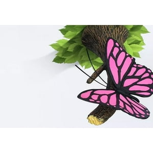 Fxlight - Lámpara Mural 3D Mariposa Rosa