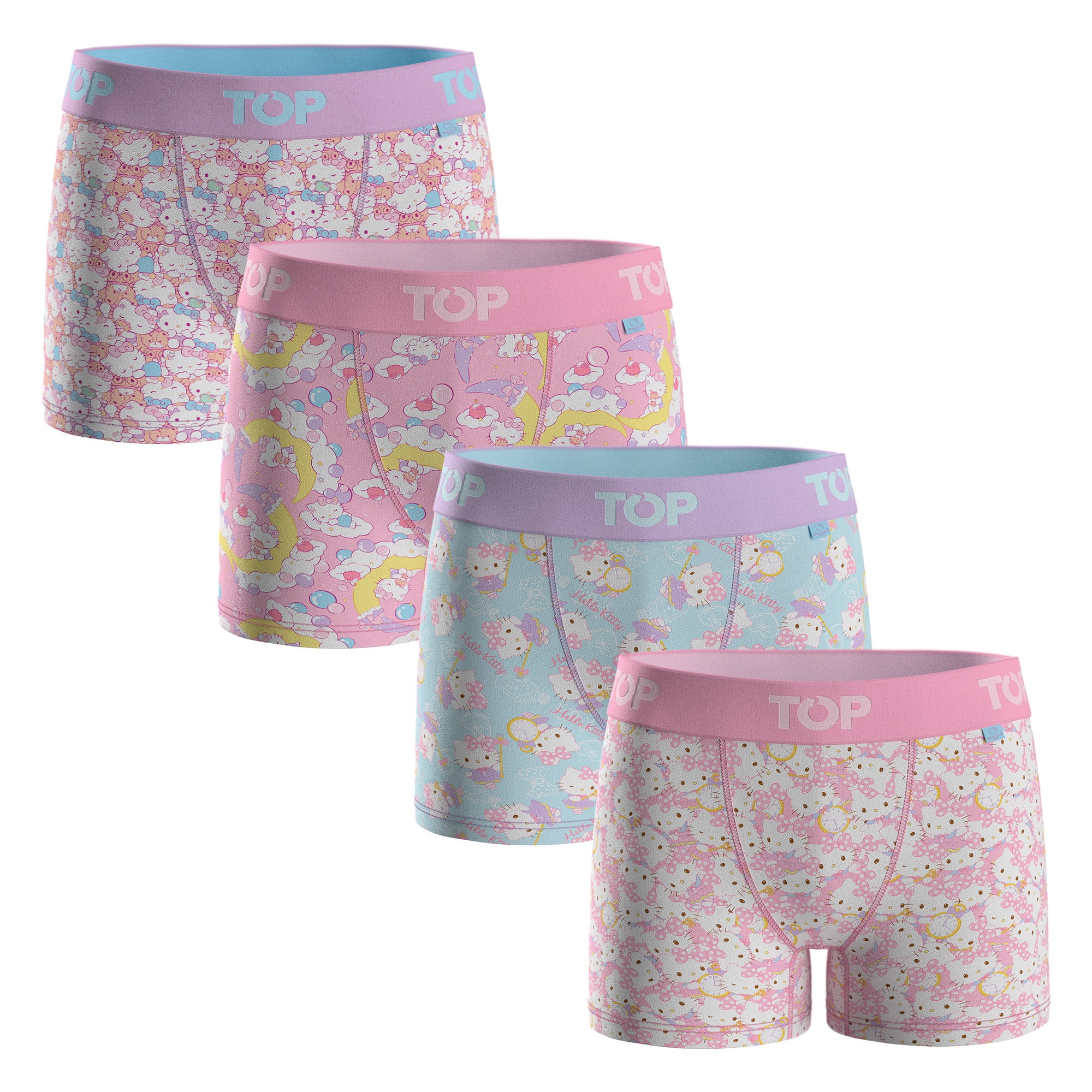 Top - Bóxer Medio Niña Algodón Pack 4 Hello Kitty C2
