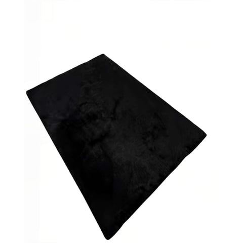 Genérico - Alfombra Peluda 200X240 Premium Color Negro