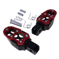 Magideal - Reposapiés Para Motocicleta, Pedales Estabilizadores Para Bicicleta Profesional, Portátiles, Antideslizantes, Giratorios, De Aleación De Aluminio, Dur Rojo