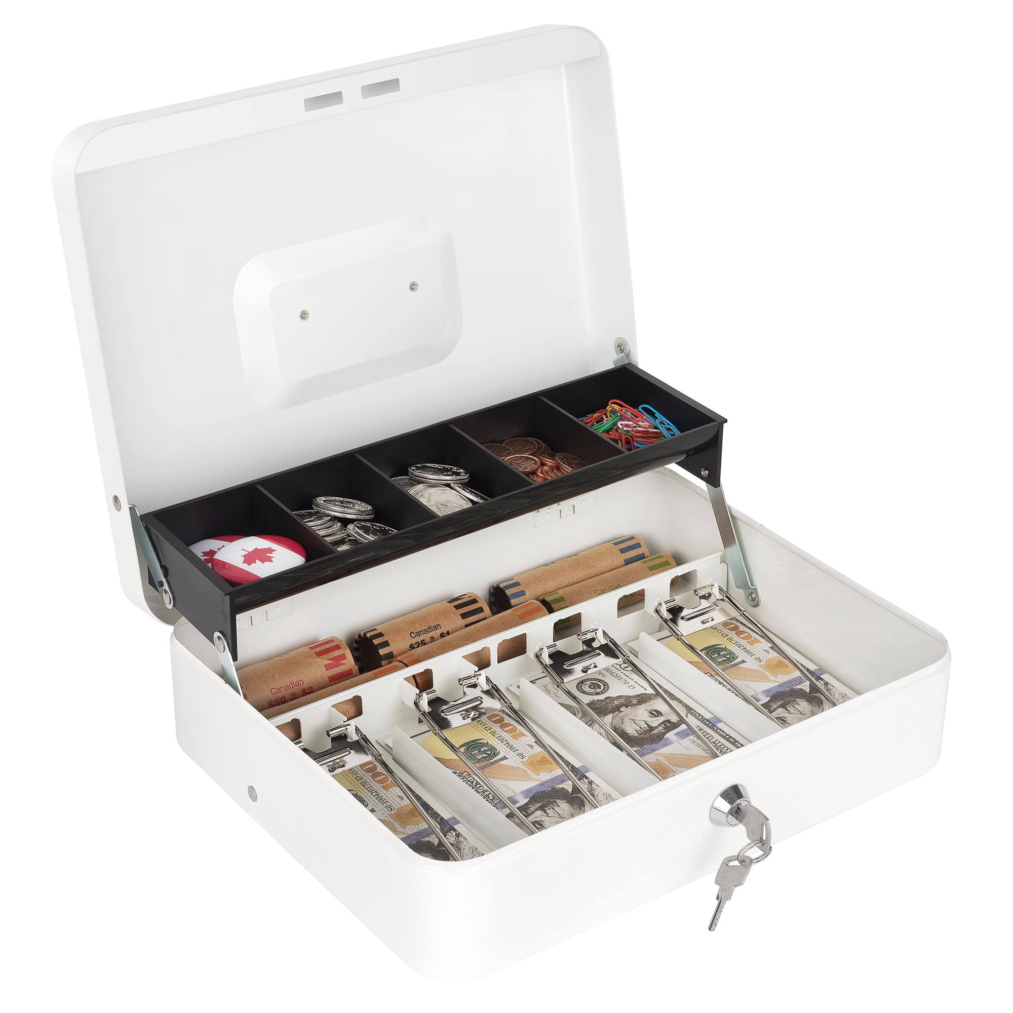 Caja Sumerfnt Con Candado Y Bandeja Para Billetes, 30 X 24 X 9 Cm