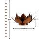 thumbnail image 2 of Cadena de lluvia decorativa Finphoon de 2,6 m con 12 copas de loto, 2 of 7