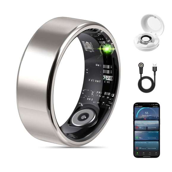 Monitor De Actividad Física Smart Health Ring Plateado