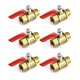 thumbnail image 1 of Interruptor de apagado QWORK 1/4 de latón de alta resistencia con válvula de bola, paquete de 6, 1 of 7