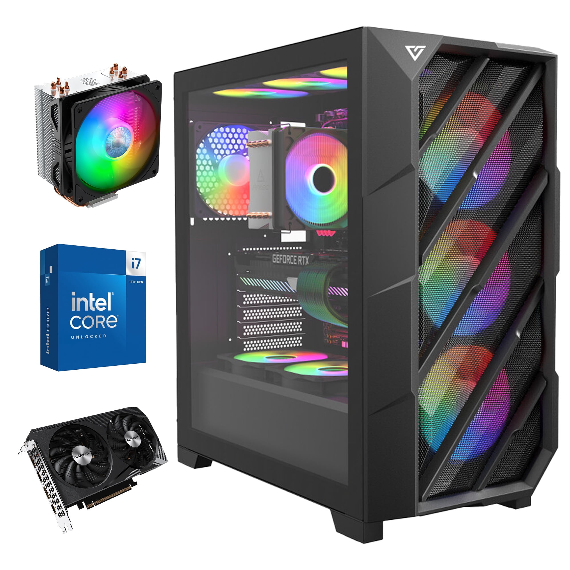 Pc Gamer: Intel Core I7 14700K 32Gb Ddr5 1Tb Rtx 4060 Wifi+Bt Air