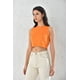 thumbnail image 2 of Polera Mujer Crop Naranjo Cuello Alto Talla S, 2 of 3