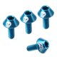 thumbnail image 3 of 4x tornillos de la jaula de la botella de agua de la bicicleta de aleación de aluminio ligero tornillos m6 azules, 3 of 5