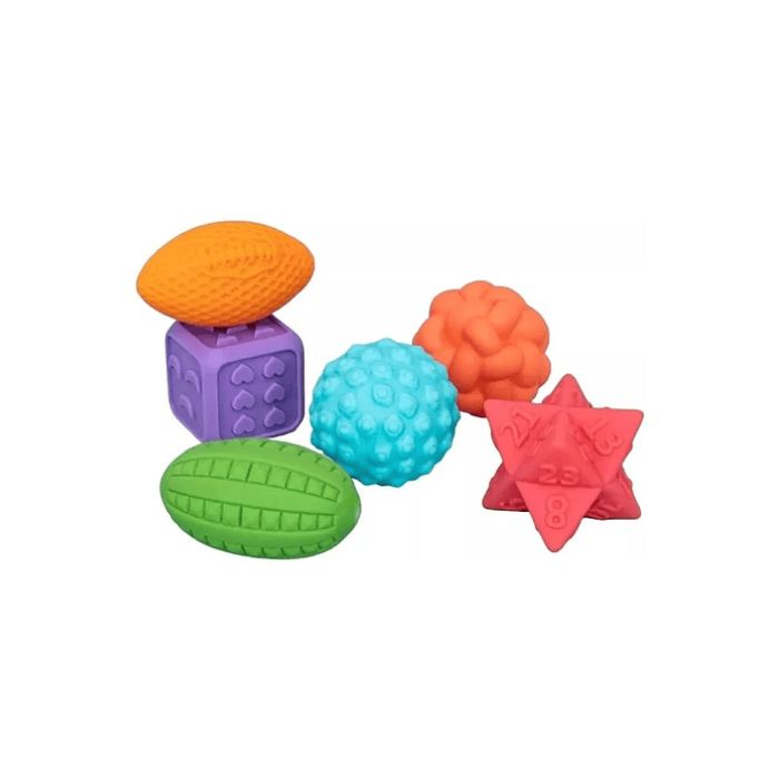 Genérico - Set 6 Pelotas Sensoriales Texturizadas Para Estrés