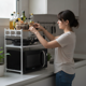 thumbnail image 5 of Repisa Organizador Microondas 2 Niveles Cocina Ganchos Acero, 5 of 10
