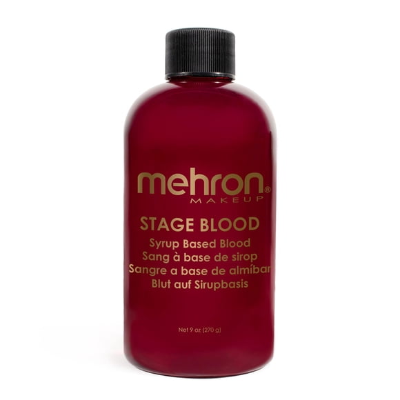 Maquillaje Fake Blood Mehron Stage Blood, comestible, 250 ml, brillante