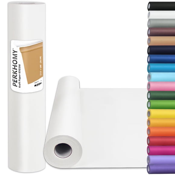 Rollo de papel kraft PH PERKHOMY 44 cm x 30,5 m blanco