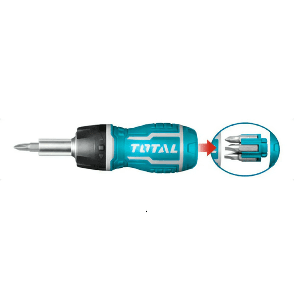 Destornillador Ratchet 8 En 1 Total Tacsds1726