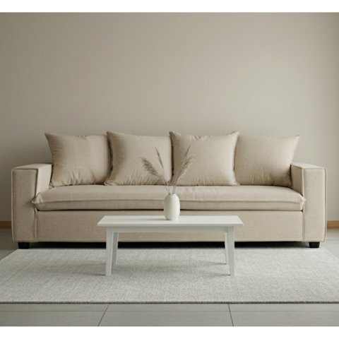 Luzyhogar - Sofá Madrid 200Cm - Lino Arena