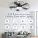 thumbnail image 3 of Ventilador de Luz WZZIW 45 cm Regulable 3000K‑6500K con Control Remoto, 3 of 9