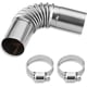 thumbnail image 1 of Codo de escape para calentador diésel de 24 mm, conector de acero inoxidable con 2 abrazaderas, accesorios para calentador de estacionamiento diésel, tubos de 13 cm, 1 of 6