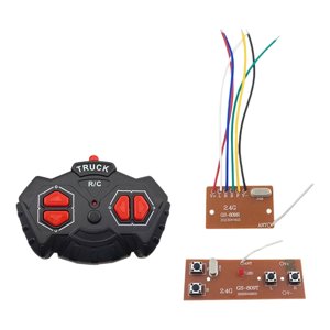 Magideal - Circuito Pcb Transmisores Y Placa Receptora Con Modificación Rc, Sistema De Radio Para Vehículos, Módulo De Control Remoto Para Coche Hobby, 4 Canales Negro