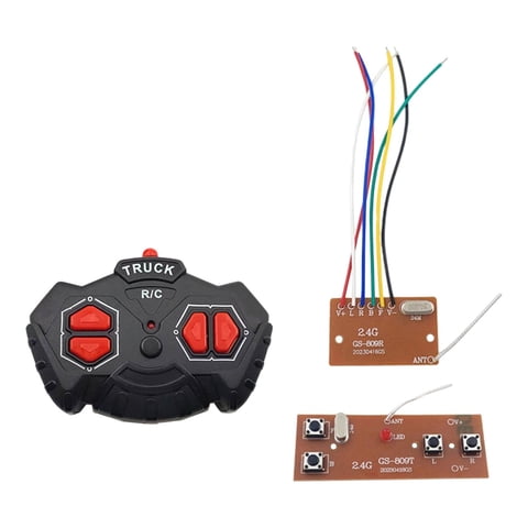 Magideal - Circuito Pcb Transmisores Y Placa Receptora Con Modificación Rc, Sistema De Radio Para Vehículos, Módulo De Control Remoto Para Coche Hobby, 4 Canales Negro